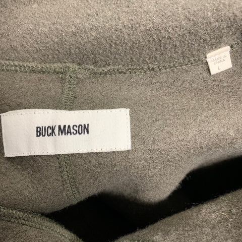 BUCK MASON Size L Olive Merino Wool Solid Jacket
