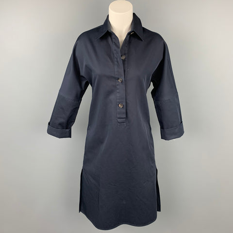 SOFIE D'HOORE Taille 4 Robe chemise en coton bleu marine