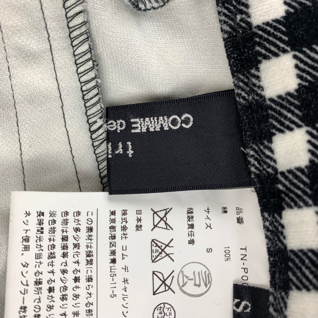 COMME des GARCONS TRICOT Talla S Pantalón casual de algodón blanco y negro