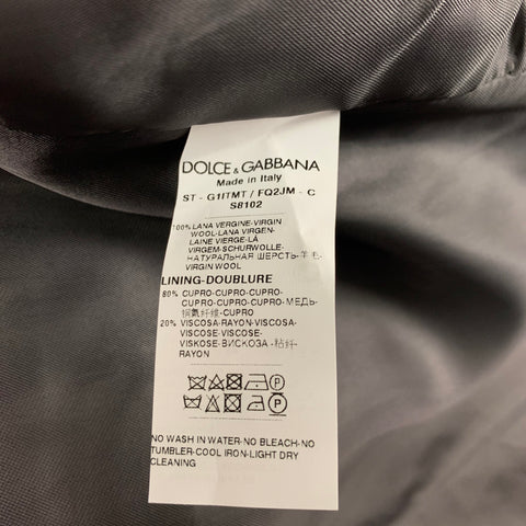 DOLCE & GABBANA Size 46 Grey Black Plaid Wool Buttoned Vest