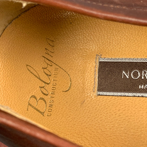 NORDSTROM Size 9 Brown Leather Penny Strap Duncan Loafers