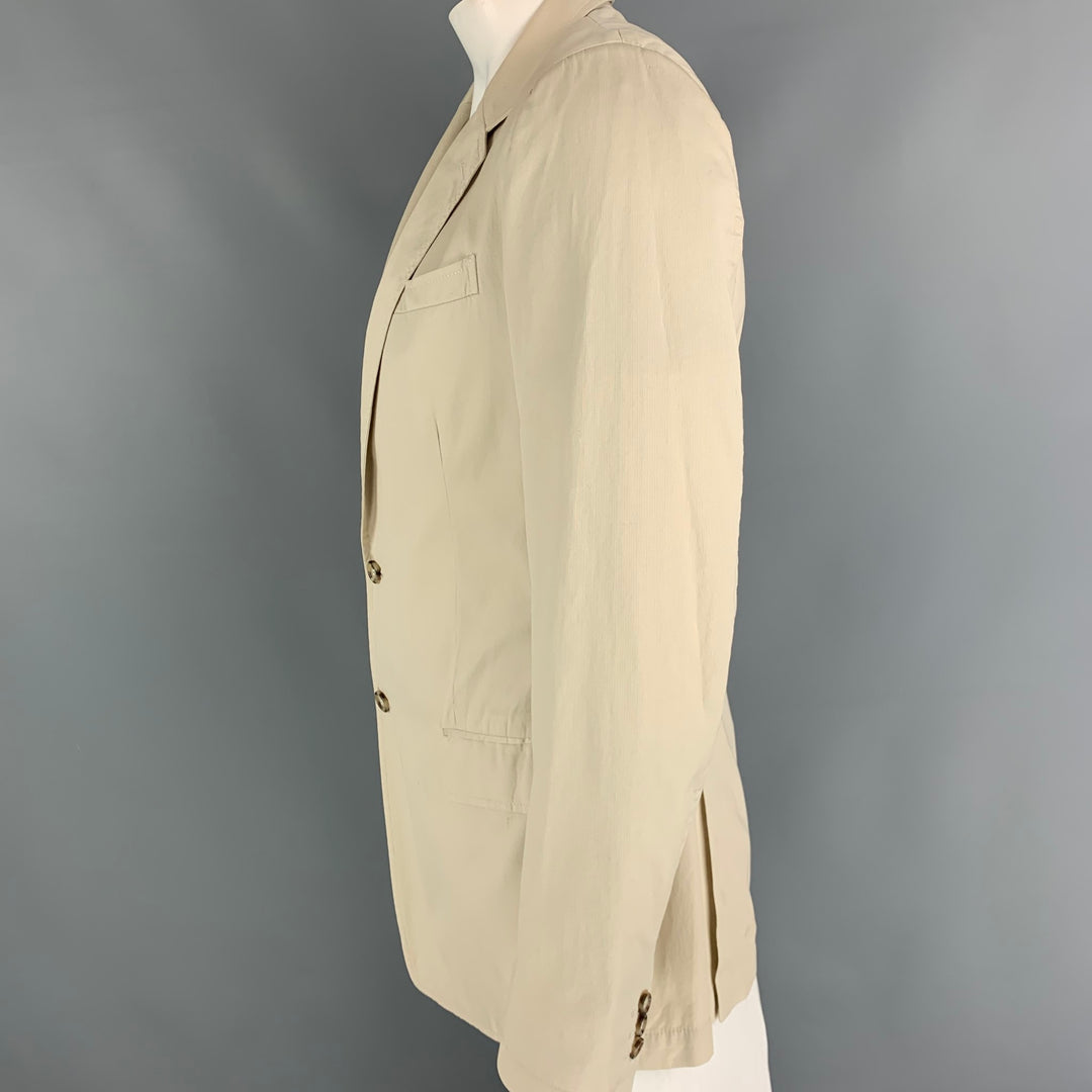 MIU MIU Size 42 Beige Cotton Single Button Sport Coat