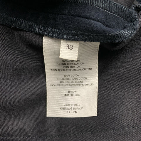 THE ROW Size 36/38 Navy Cotton Zip Fly Casual Pants