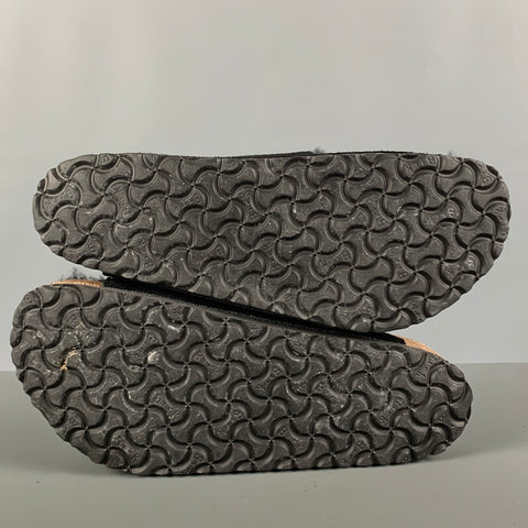 BIRKENSTOCK Sandales en cuir suédé noir taille 11