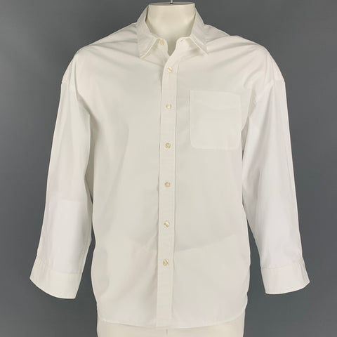 R13 Size XS White Cotton Oversized Button Up Long Sleeve Shirt