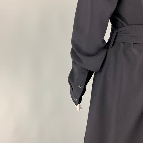 RALPH LAUREN Black Label Size 6 Navy Wool Shirt Dress