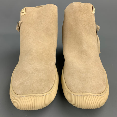 VISVIM Gila Talla 10 Zapatillas altas tipo mocasín de ante beige