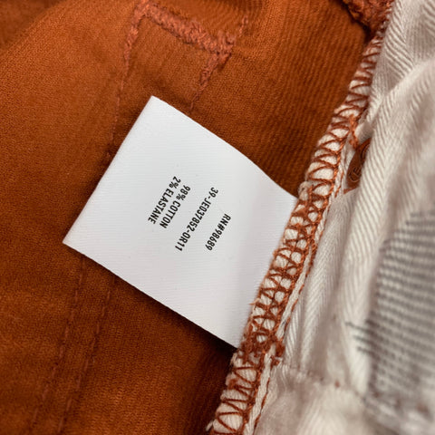 TODD SNYDER Size 34 Rust Corduroy Cotton Jean Cut Casual Pants