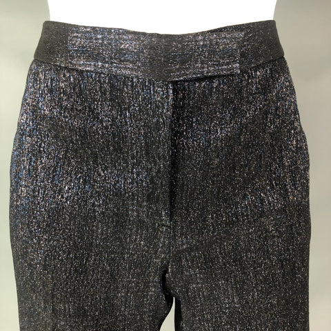 PAUL SMITH Size 4 Black Silver Polyester Dress Pants