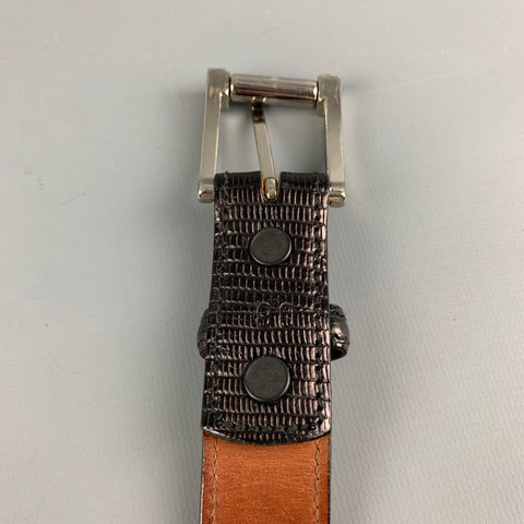 LOSCO Size 36 Black Lizard Leather Belt