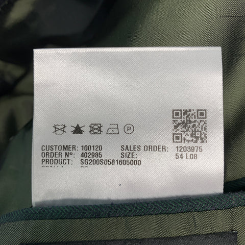 SARTORIO Taille 44 Manteau de sport long à revers cranté en laine de soie verte