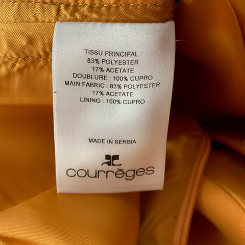 COURREGES Size 4 Orange Polyester Blend Dress