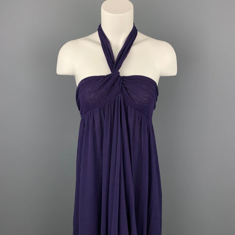 JEAN PAUL GAULTIER Taille M Robe de cocktail en tulle polimide violet aubergine