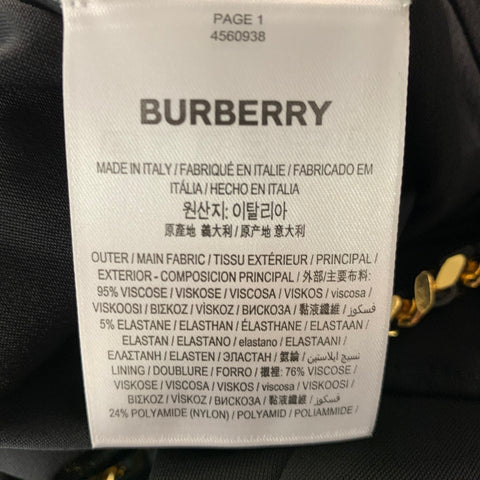BURBERRY Size 4 Black Viscose Elastane Beaded Chain Dress