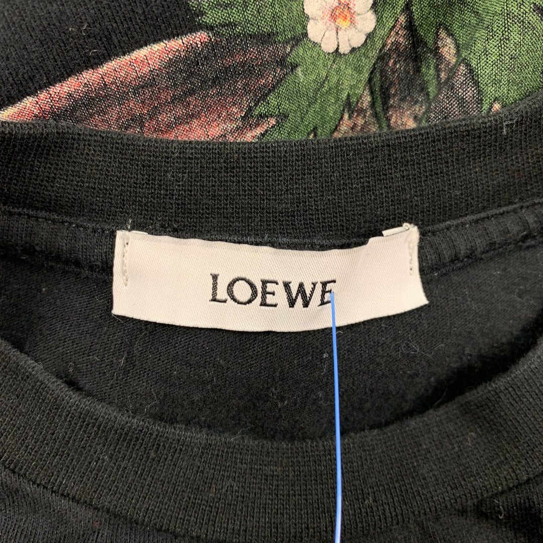 LOEWE Size S Black Morris Fox Graphic Cotton T-shirt