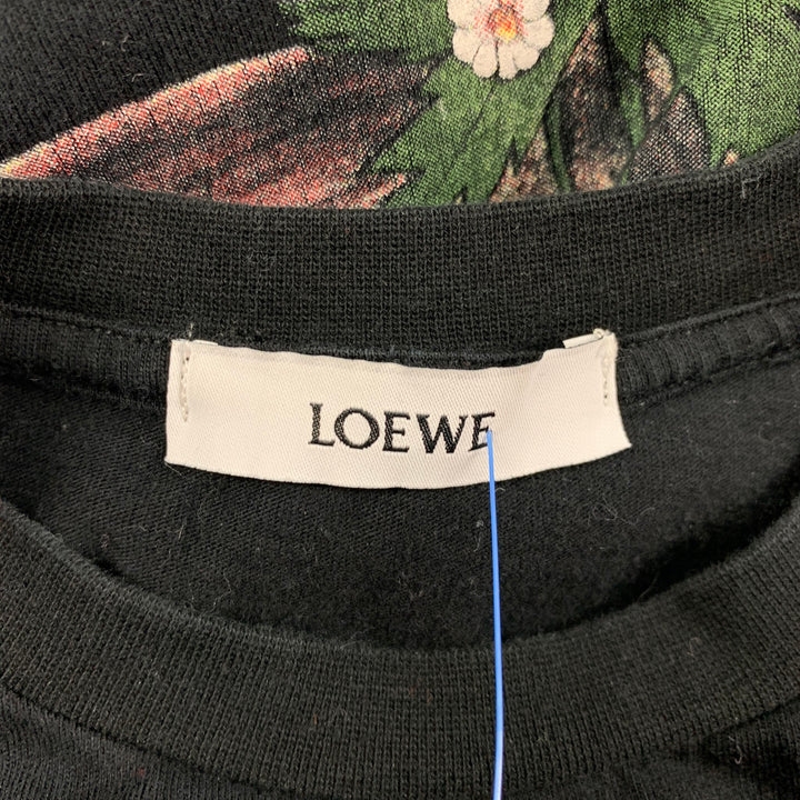 LOEWE Size S Black Morris Fox Graphic Cotton T-shirt
