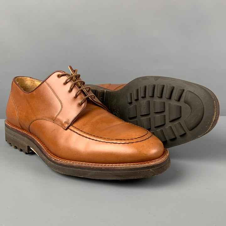 RALPH LAUREN Size 10.5 Tan Leather Lace Up Raimy Shoes