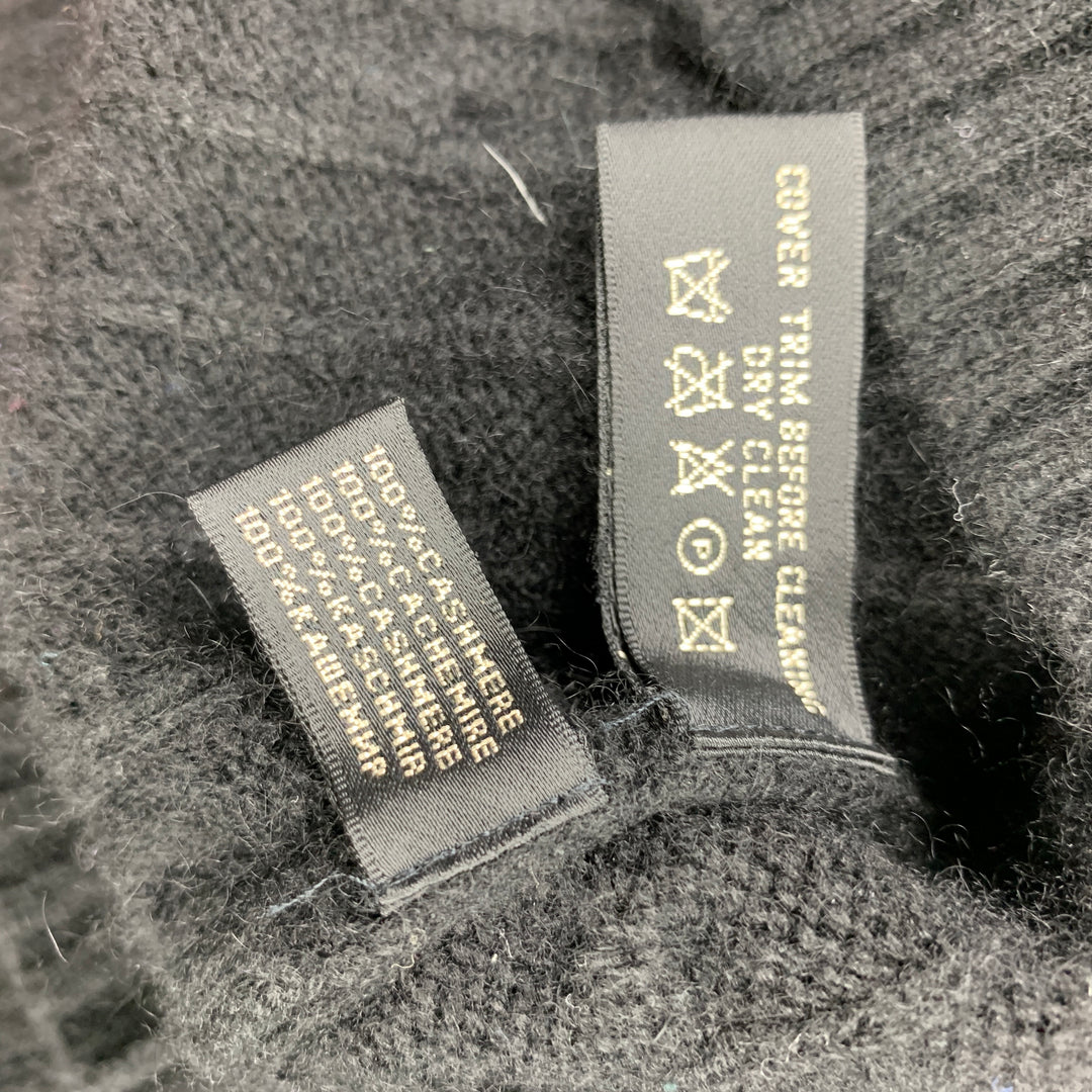 RALPH LAUREN Black Label Taille XS Pull en cachemire tricoté noir