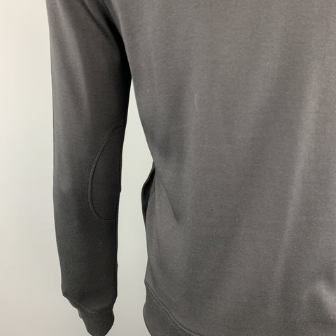 HUGO BOSS Size S Solid Black Cotton Zip Up Jacket