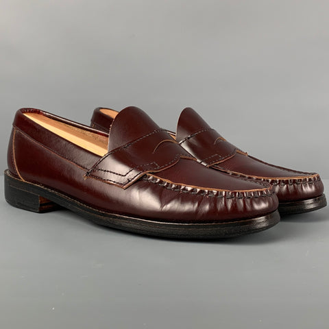 BASS Size 7 Burgundy Leather Penny Loafers