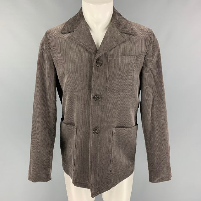 BLACK FLEECE Taille M Veste en coton velours côtelé gris