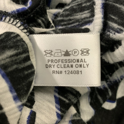 PROENZA SCHOULER Taille XS T-shirt abstrait en coton noir et blanc