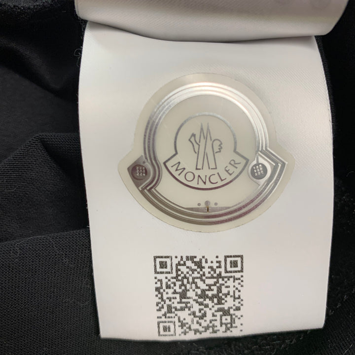 MONCLER Camiseta de manga corta de algodón negra Talla XL