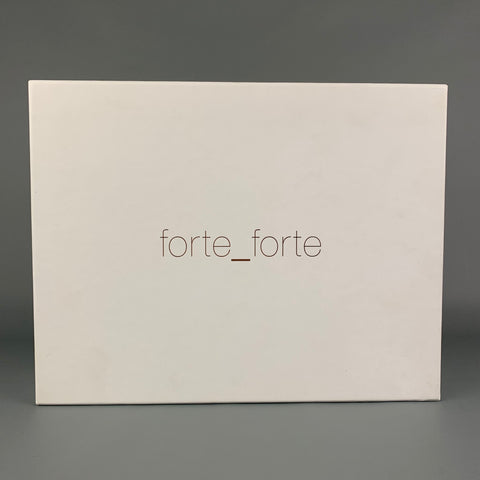 FORTE_FORTE Zapatos planos con cordones de cuero metalizado dorado Talla 9