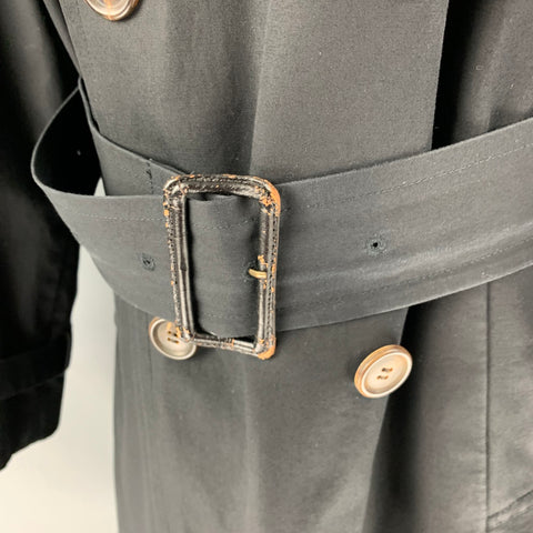 PAUL SMITH Chest Size S Size S Black Cotton Double Breasted Trenchcoat