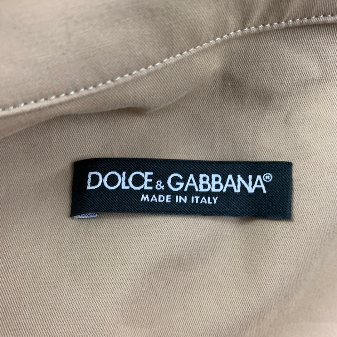 DOLCE & GABBANA Size 8 Beige Cotton Long Sleeve Jumpsuits