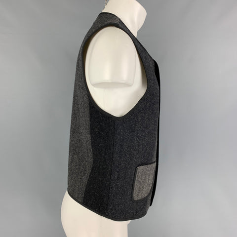 SCHOTT Chaleco de espiga gris carbón Talla M