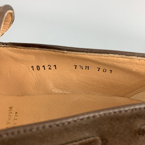GRAVATI for WILKES BASHFORD Size 7.5 Brown Suede Slip On Loafers