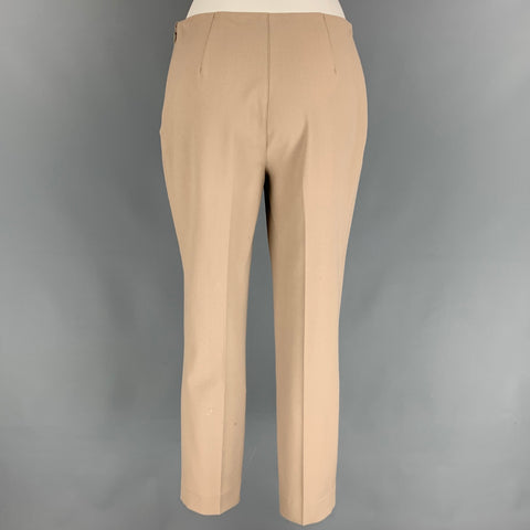RALPH LAUREN Black Label Size 6 Beige Wool Blend Dress Pants