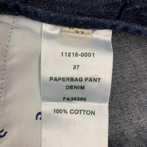 LEVI'S MADE & CRAFTED Size 27 Indigo Cotton Wide Leg Paper Bag Pants