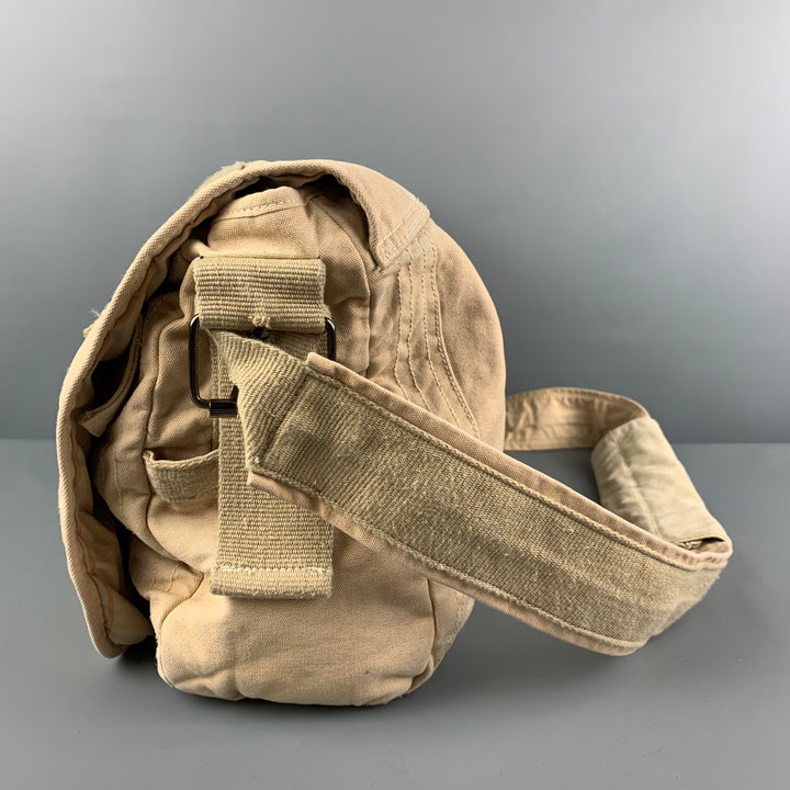 TRIPLE FIVE SOUL Beige Embroidered Canvas Cross Body Bag