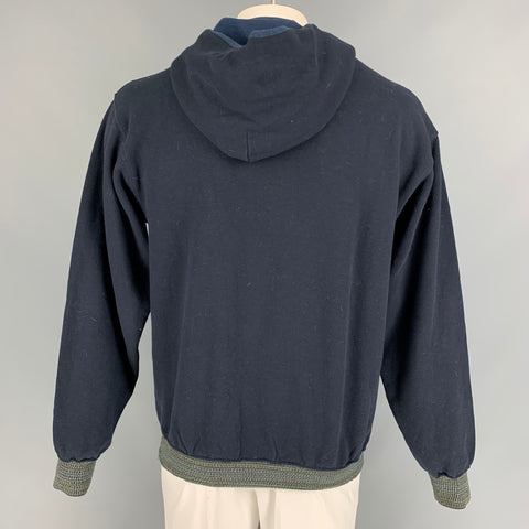 45rpm Size M Navy Cotton Hooded Sweatshirt