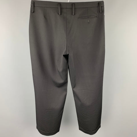 DOLCE & GABBANA Size 36 Black Virgin Wool Zip Fly Dress Pants