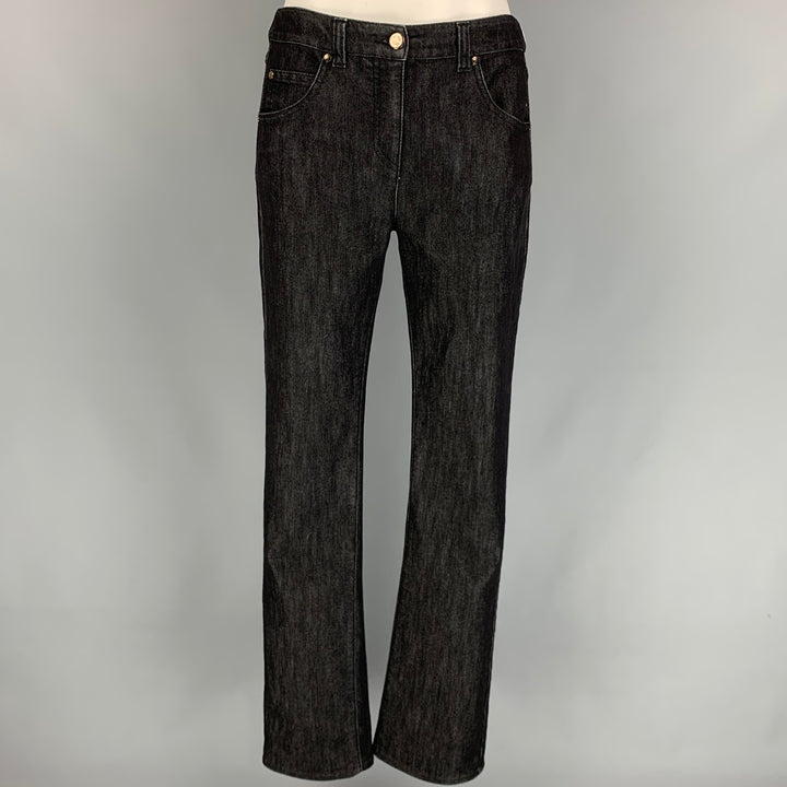 GIORGIO ARMANI Size 26 Black Cotton Blend Narrow Leg Jeans