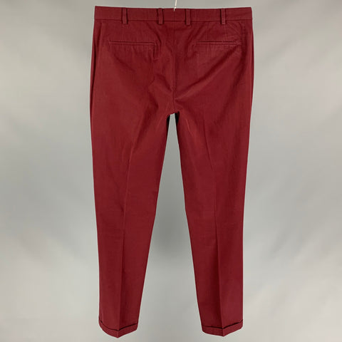 PS by PAUL SMITH Size 34 Burgundy Flat Front Casual Pants