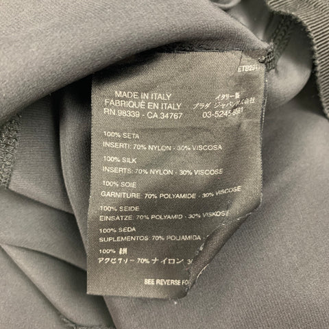 PRADA Size 4 Black Silk Tulip Skirt