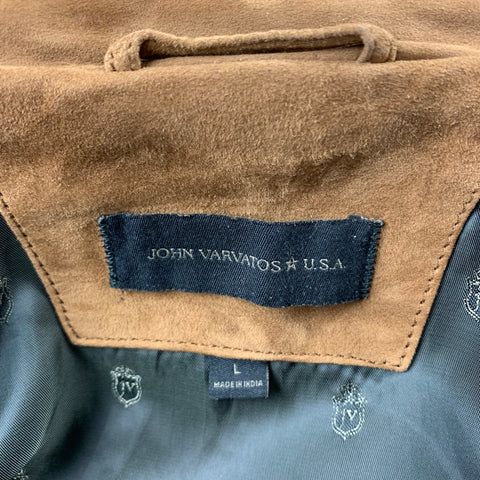 JOHN VARVATOS * U.S.A. L Size L Brown Suede Zip Up Jacket