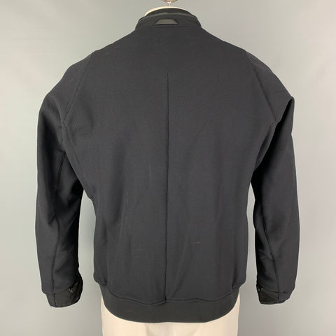 ACRONYM Size M Black Textured Polyester Zip & Snaps Jacket