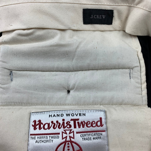 J CREW Size 38 Regular Blackwatch Plaid Harris Tweed Wool Notch Lapel Suit