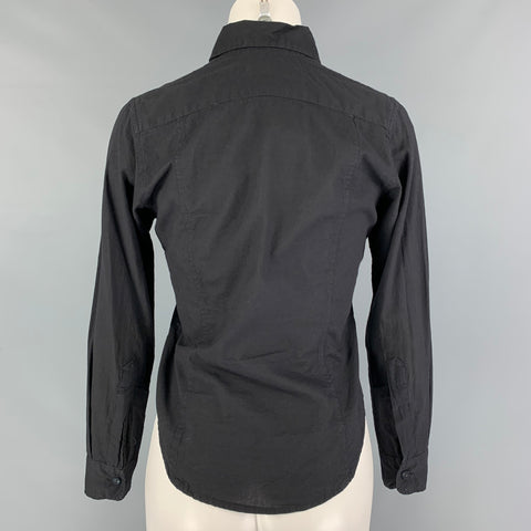 PAUL HARNDEN Size S Black Cotton Button Down Casual Top