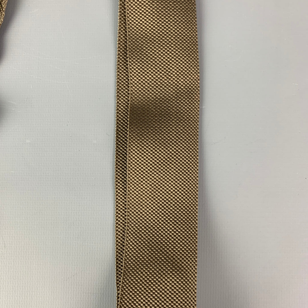 TRAFALGAR Olive Print Silk Ribbon Suspenders