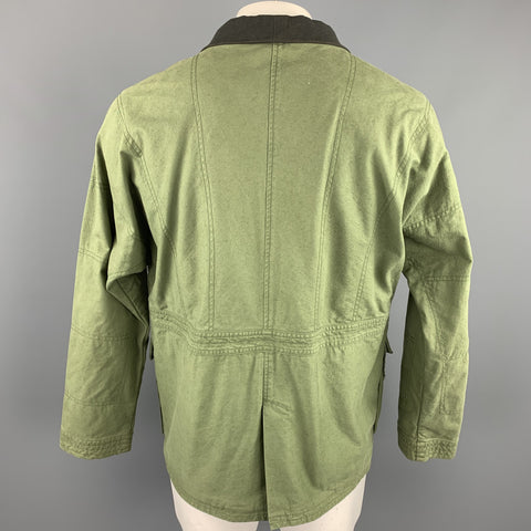SASQUATCHfabrix Size XL Olive Cotton Shawl Collar Jacket