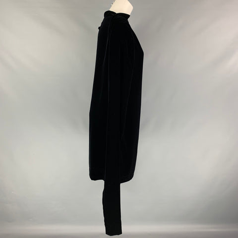 Vintage JEAN PAUL GAULTIER Size M Black Velvet Boat Neck Dress