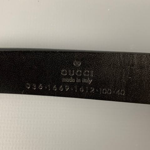 GUCCI Size 40 Black Leather Belt