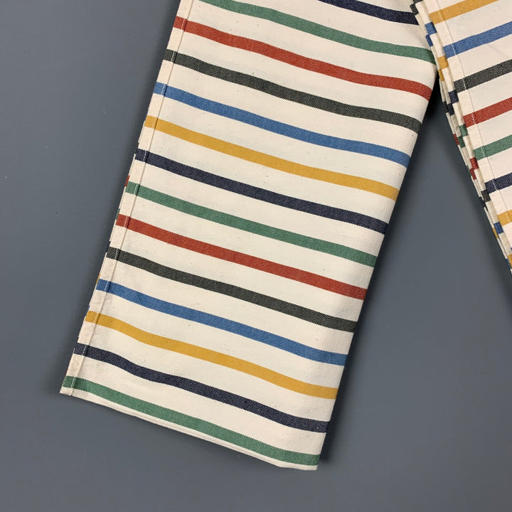 NIGEL CABOURN Multi-Color Stripe Cotton Scarf