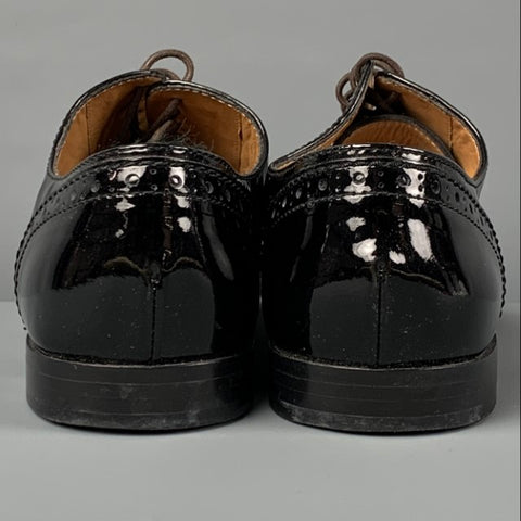 MARC by MARC JACOBS Size 8.5 Black Patent Leather Cap Toe Laces